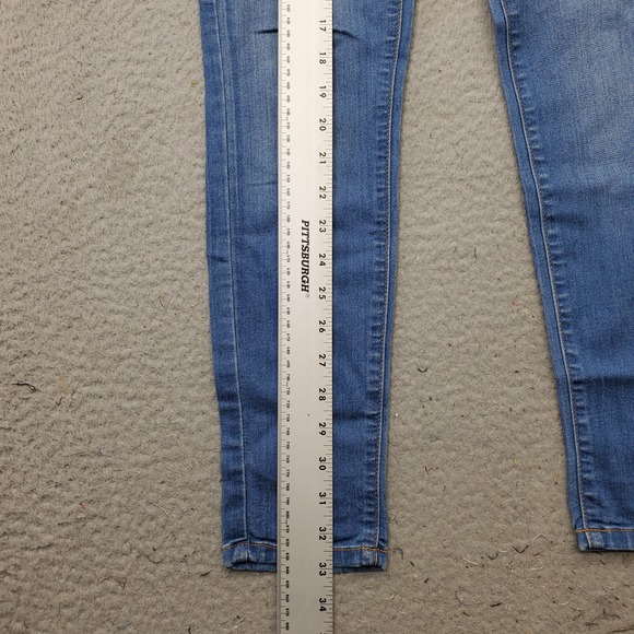 Free People Jeans Womens Size 24 Blue Denim Regular Fit Flat Front Skinny Leg - Picture 3 of 8